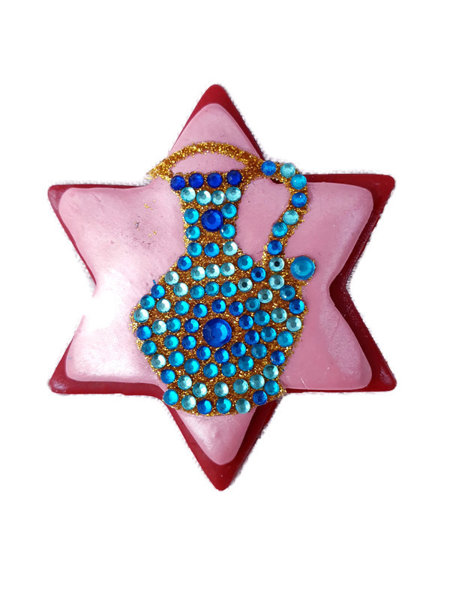 Picture of Hanukkah Oil Pitcher Magnet-Judaica