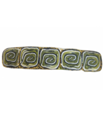 Picture of Polymer Clay Barrette Swirl With Gold Flecks