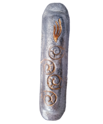 Picture of Mezuzah case 10 cm silver and gold