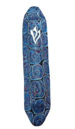 Picture of Mezuzah With Blue and Maroon Swirls Polymer (...)