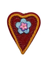 Picture of Polymer clay ruby red heart