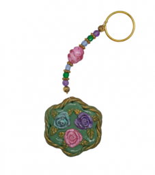 Picture of Polymer Clay Key Chain Floral with Crystal