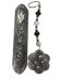 Picture of Polymer Clay Set Mezuzah Black/Silver and Key Chain