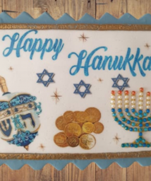 Picture of Hanukkah Magnet with Rhinestone Menorah